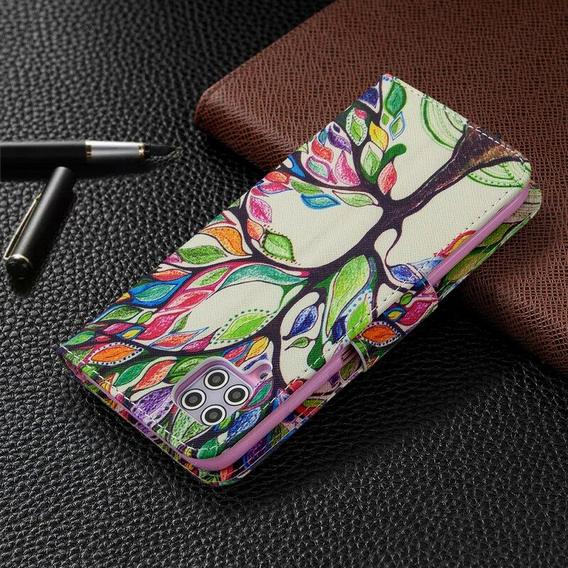 Flip Case Huawei P40 Lite Värikäs Puu