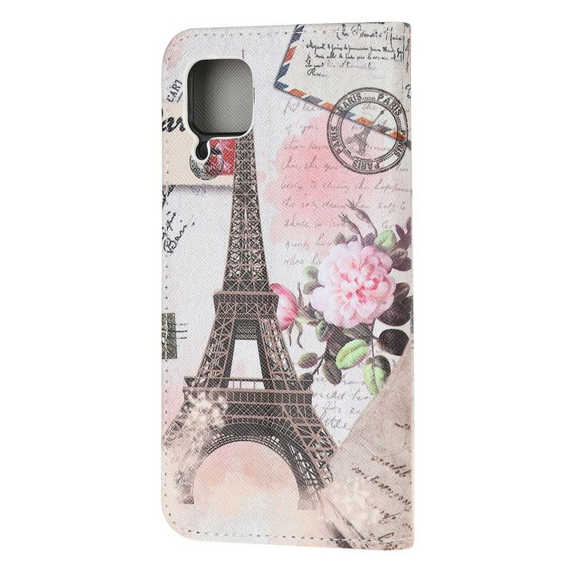 Kotelot Huawei P40 Lite Retro Eiffel-torni