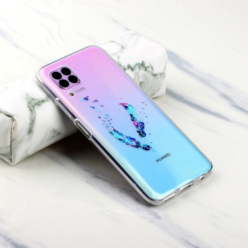 Kuori Huawei P40 Lite Läpinäkyvät Höyhenet