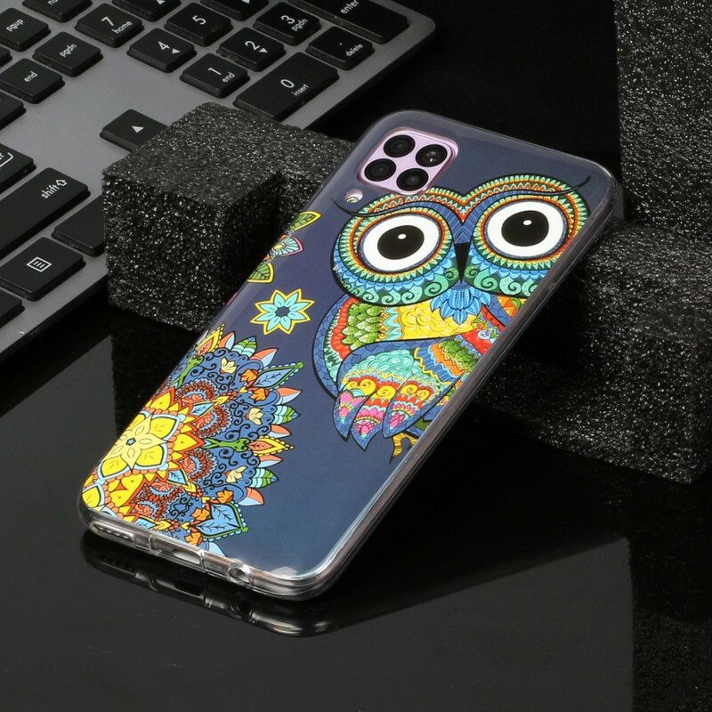 Kuori Huawei P40 Lite Owl Fluoresoiva Mandala