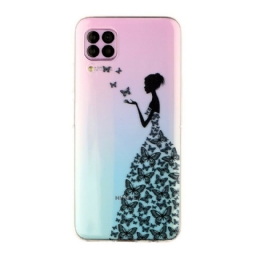 Kuori Huawei P40 Lite Transparent Butterflies Mekko