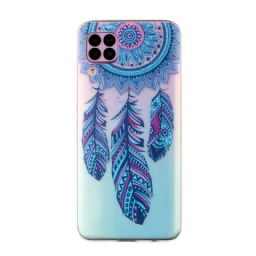 Kuori Huawei P40 Lite Transparent Dream Catcher Blue Feathers