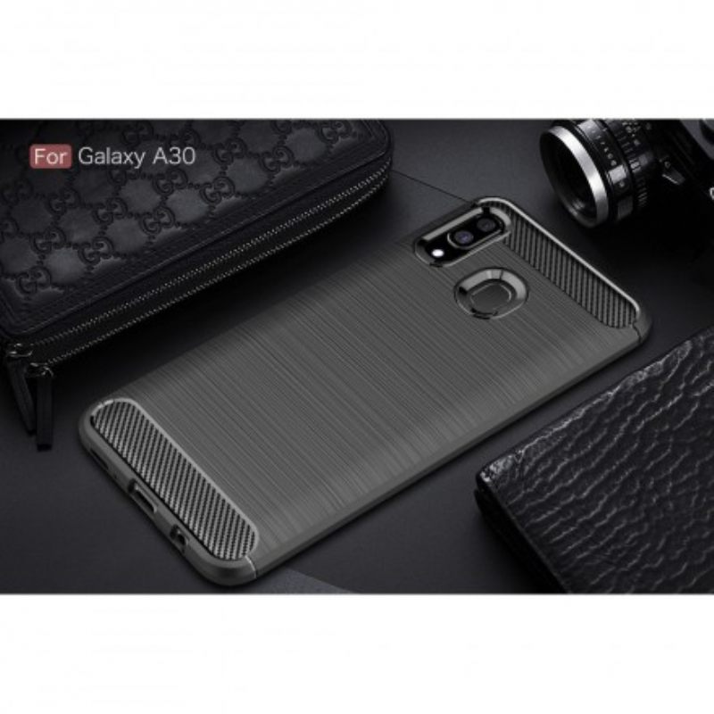 Case Samsung Galaxy A30 / A20 Harjattu Hiilikuitu