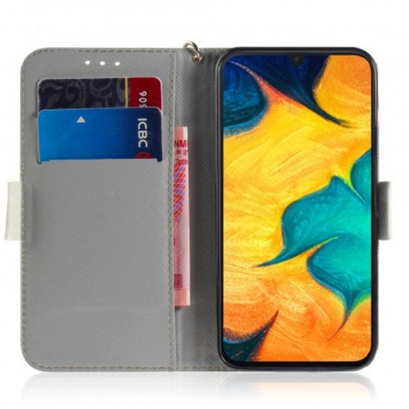 Flip Case Samsung Galaxy A30 / A20 Suojaketju Kuori Tomaatti Remmalla