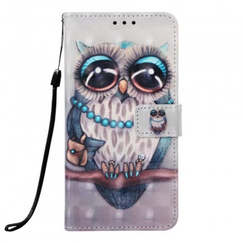 Kotelot Samsung Galaxy A30 / A20 Suojaketju Kuori Miss Owl Hihnassa