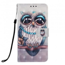 Kotelot Samsung Galaxy A30 / A20 Suojaketju Kuori Miss Owl Hihnassa