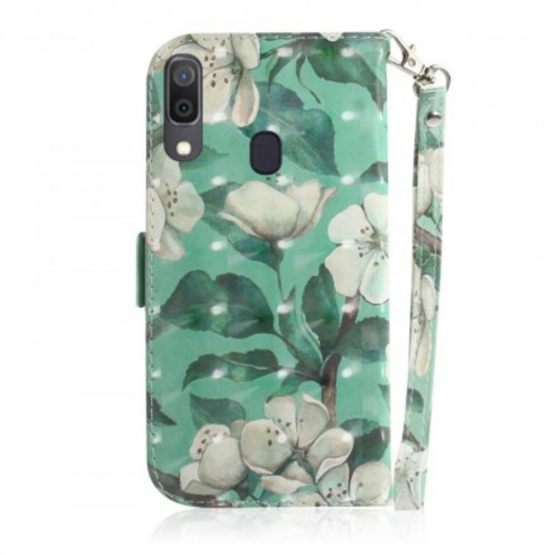 Kotelot Samsung Galaxy A30 / A20 Suojaketju Kuori Strap Flower Branch