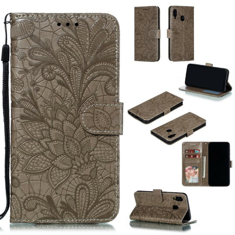 Kotelot Samsung Galaxy A30 / A20 Suojaketju Kuori Tribal Strap Flowers