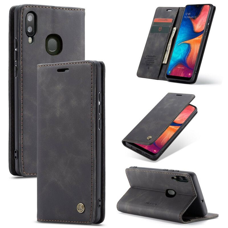 Puhelinkuoret Samsung Galaxy A30 / A20 Kotelot Flip Caseme Keinonahka