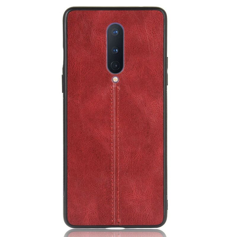 Kuori OnePlus 8 Couture Nahkaefekti