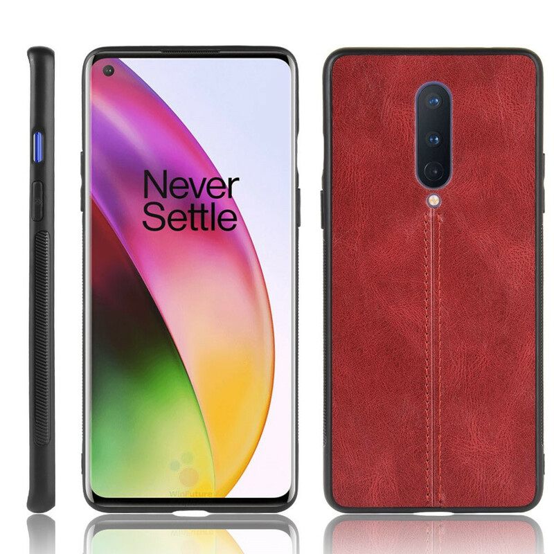 Kuori OnePlus 8 Couture Nahkaefekti