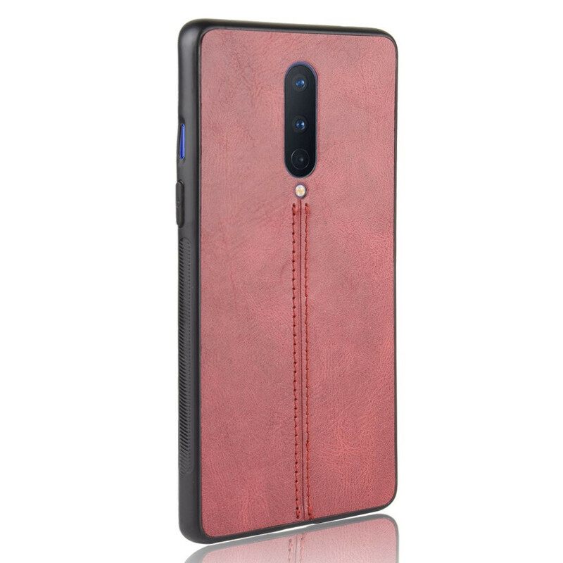 Kuori OnePlus 8 Couture Nahkaefekti