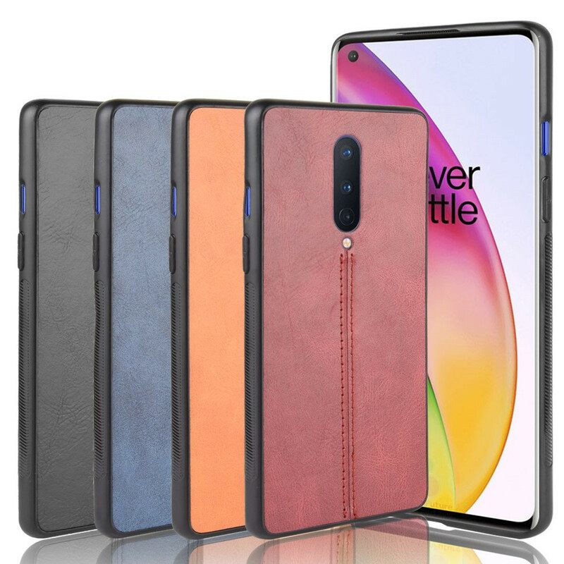 Kuori OnePlus 8 Couture Nahkaefekti