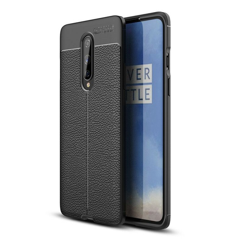 Kuori OnePlus 8 Double Line Litchi Leather Effect