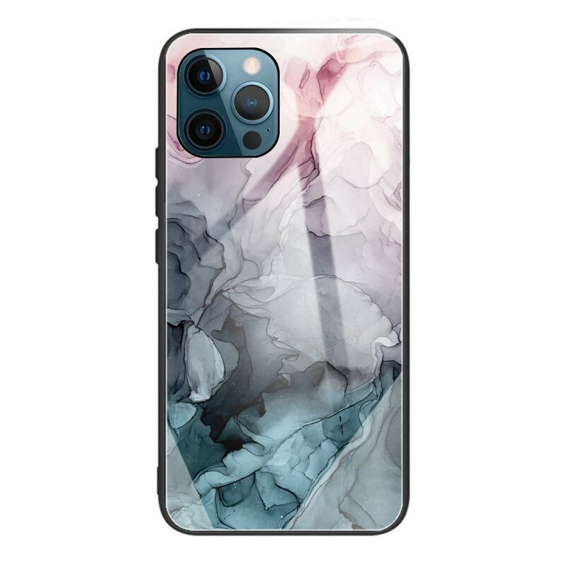 Case iPhone 13 Pro Marble Tempered Glass