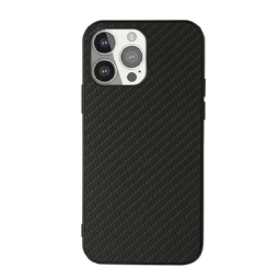 Case iPhone 13 Pro Nahkavaikutteinen Hiilikuiturakenne