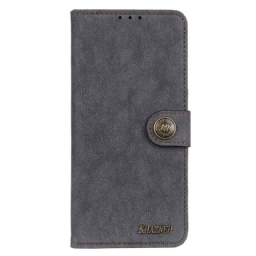 Flip Case iPhone 13 Pro Faux Leather Split Retro Khazneh