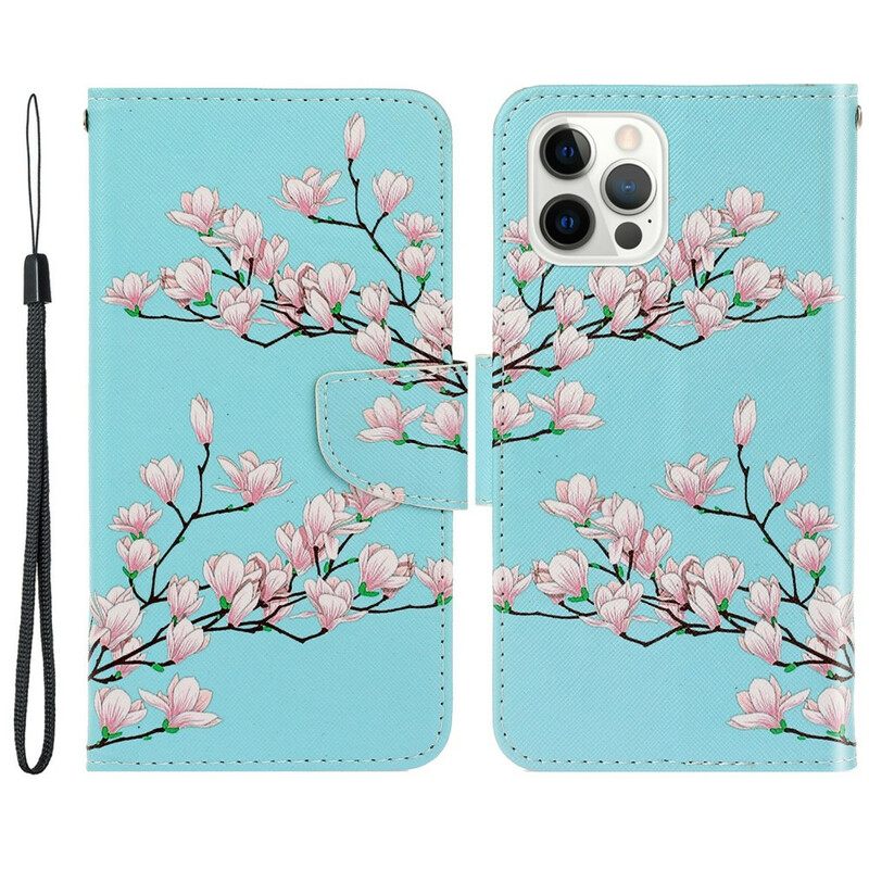 Flip Case iPhone 13 Pro Suojaketju Kuori Thong Tree