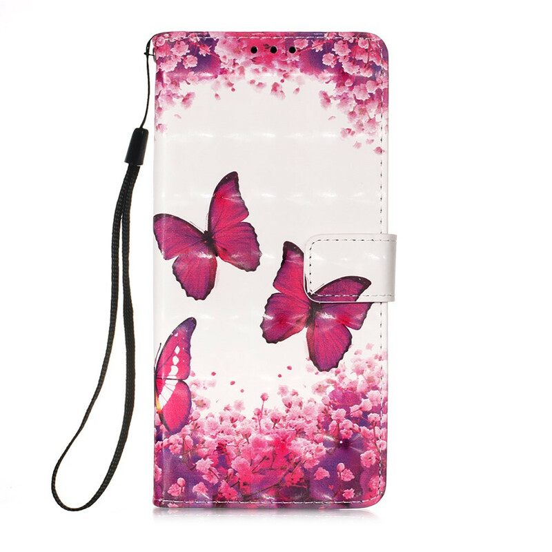 Kotelot iPhone 13 Pro Red Butterflies