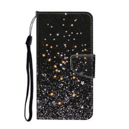 Kotelot iPhone 13 Pro Stars And Sequins With Lanyard