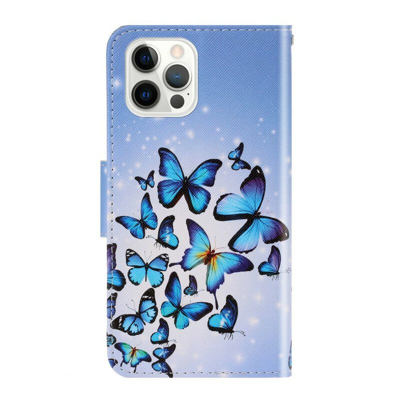 Kotelot iPhone 13 Pro Suojaketju Kuori Butterfly Strap Muunnelmia