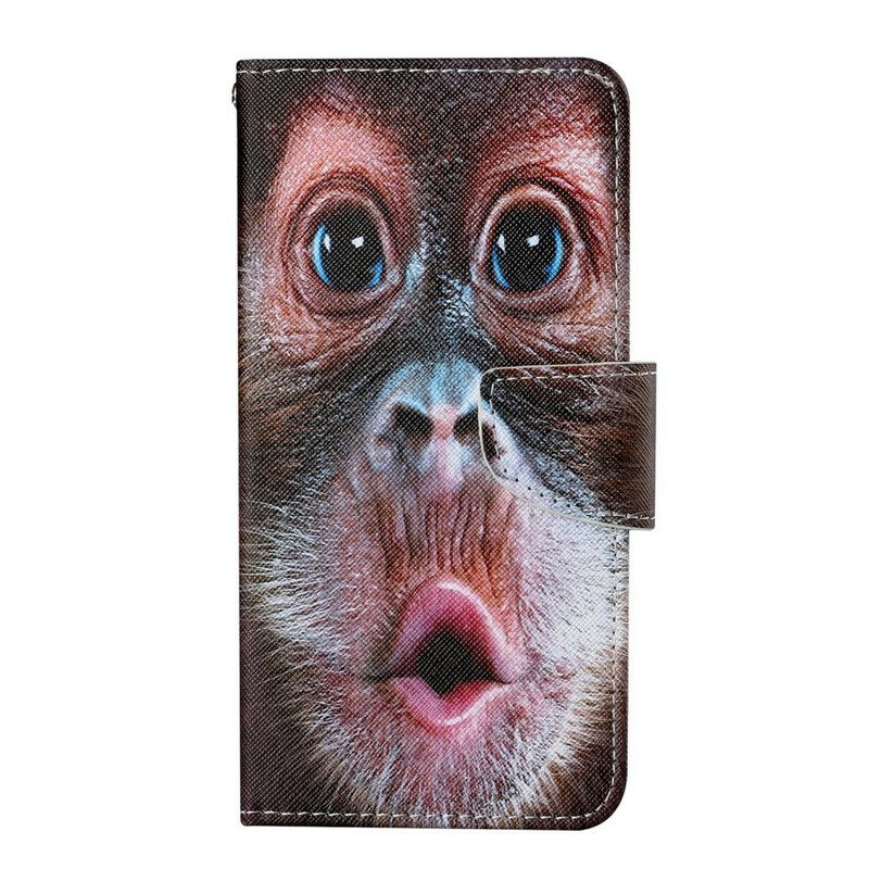 Kotelot iPhone 13 Pro Suojaketju Kuori Monkey Kaulanauhalla