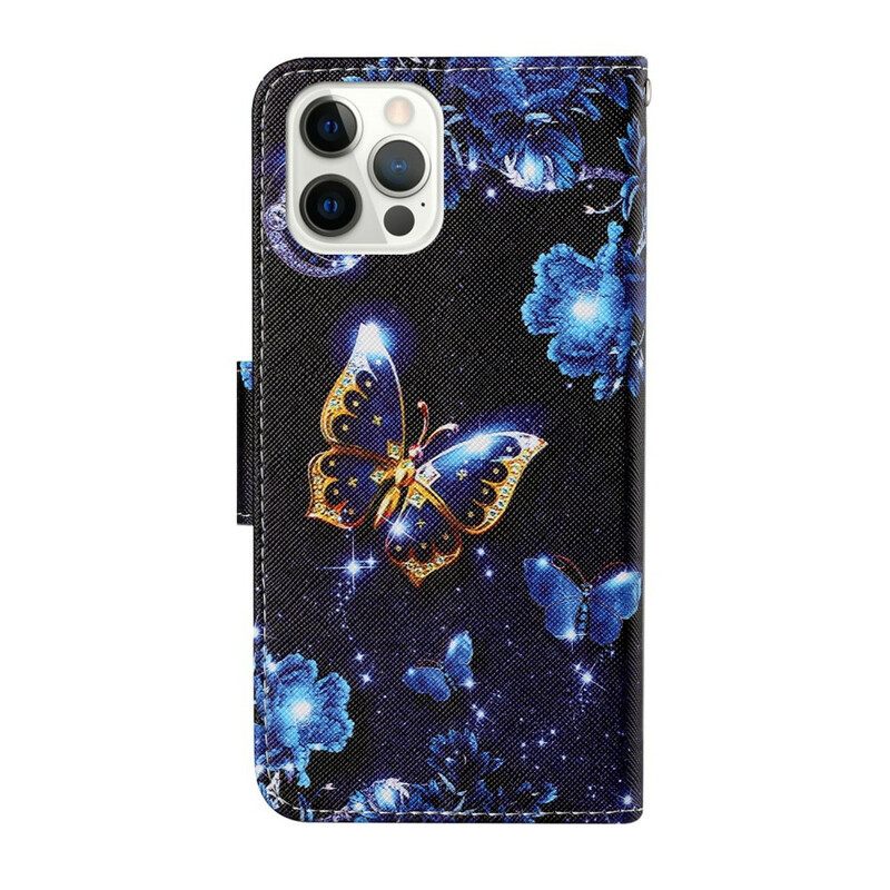 Kotelot iPhone 13 Pro Suojaketju Kuori Precious Thong Butterflies