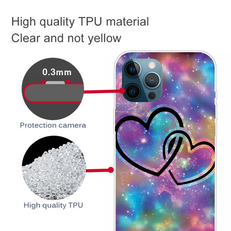 Kuori iPhone 13 Pro Chaised Hearts