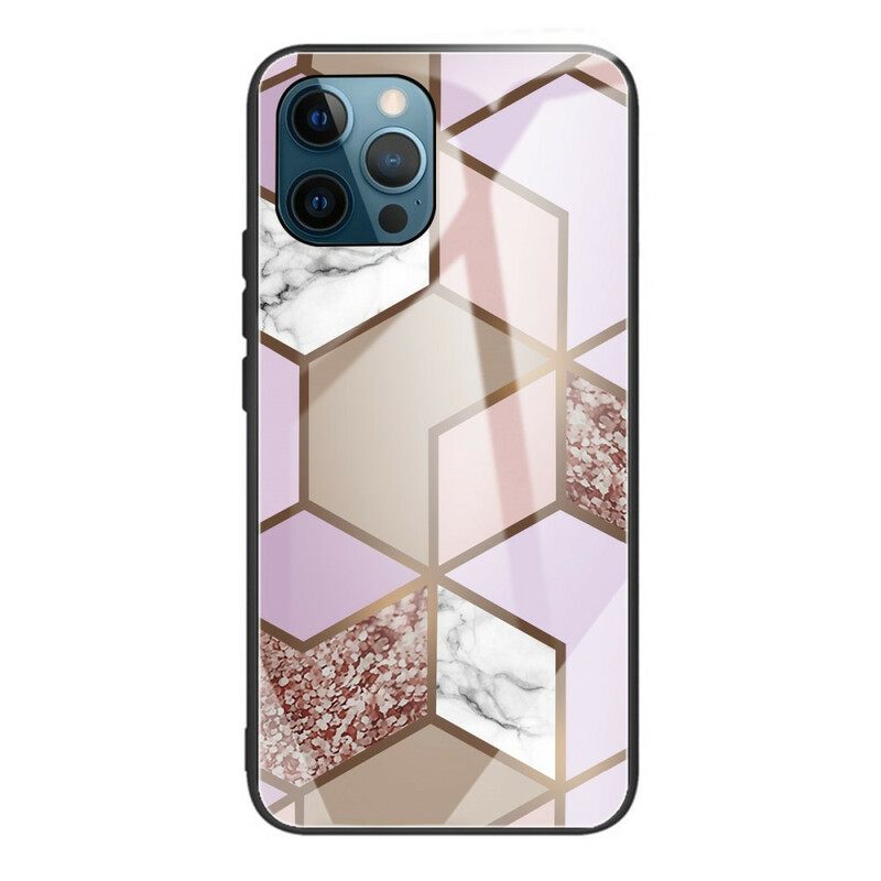 Kuori iPhone 13 Pro Karkaistu Lasimarmorigeometria