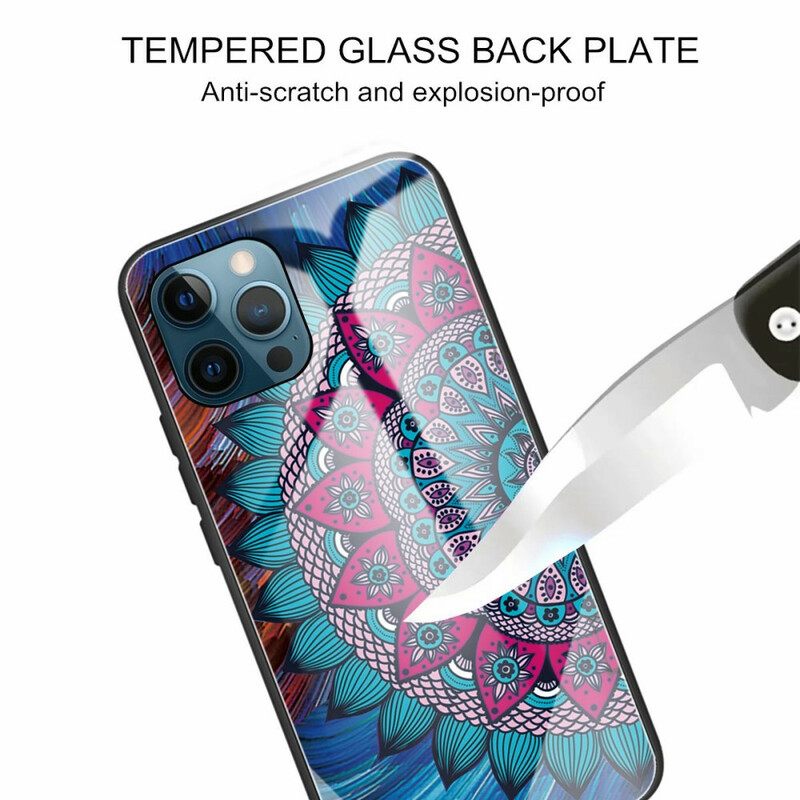 Kuori iPhone 13 Pro Tempered Glass Mandala