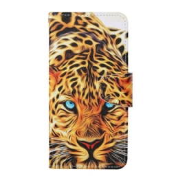 Nahkakotelo iPhone 13 Pro Tiger Kaulanauhalla