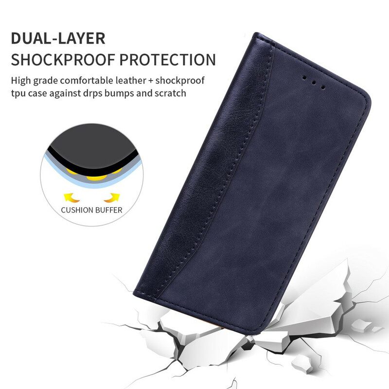 Puhelinkuoret iPhone 13 Pro Kotelot Flip Bicolor Business Leather Effect