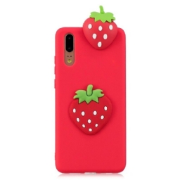 Kuori Huawei P20 3d Strawberry