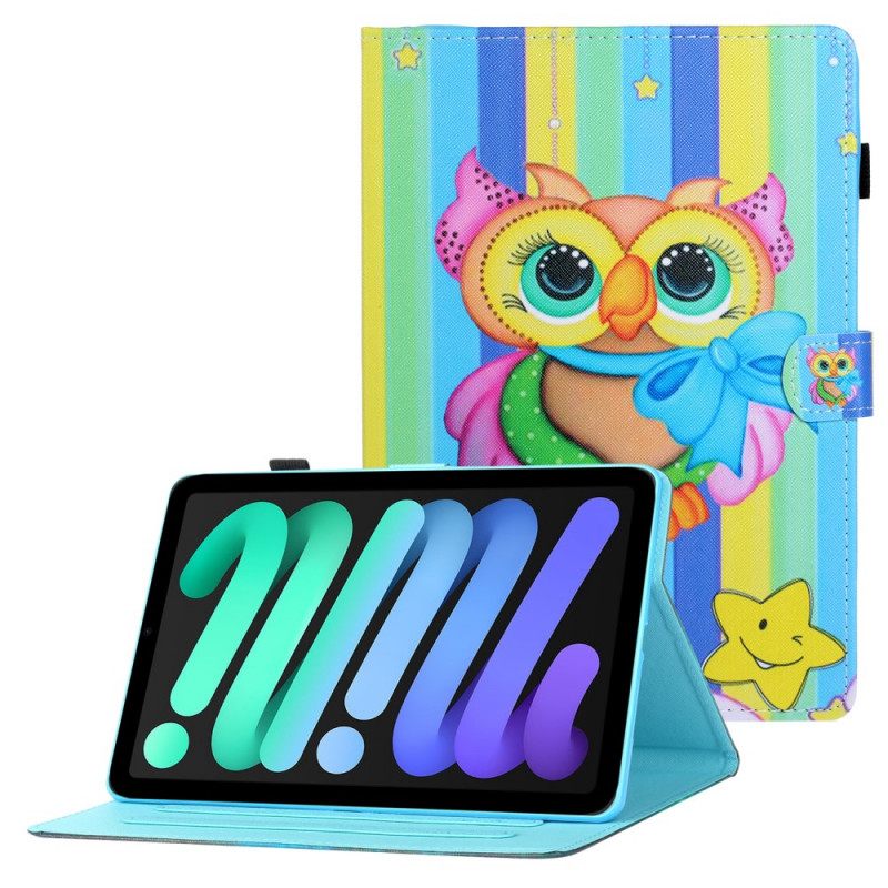 Flip Case iPad Mini 6 (2021) Pöllö Monivärinen