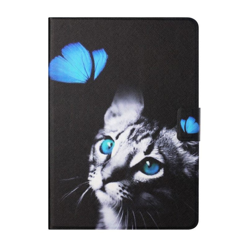 Kotelot iPad Mini 6 (2021) Cat Ja Blue Butterfly