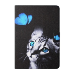 Kotelot iPad Mini 6 (2021) Cat Ja Blue Butterfly