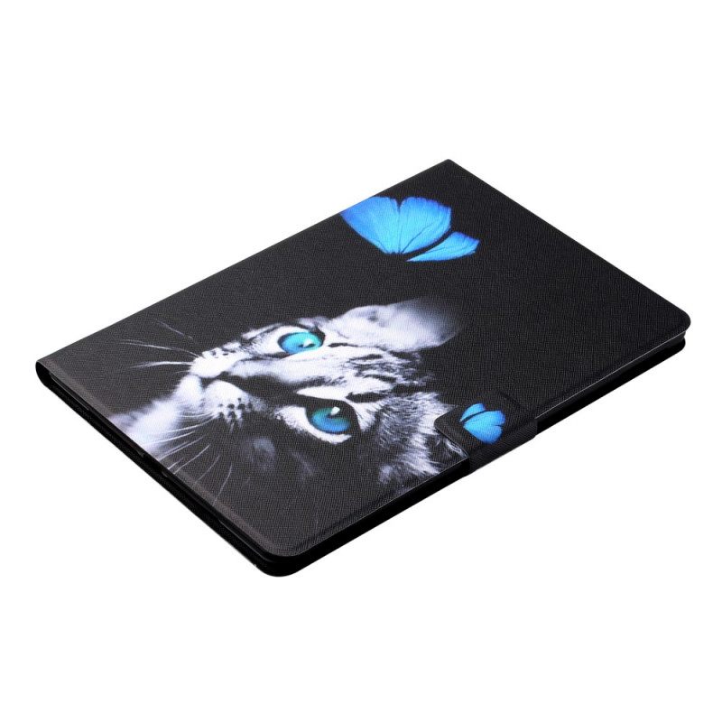 Kotelot iPad Mini 6 (2021) Cat Ja Blue Butterfly