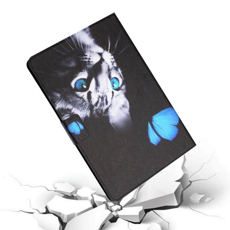 Kotelot iPad Mini 6 (2021) Cat Ja Blue Butterfly