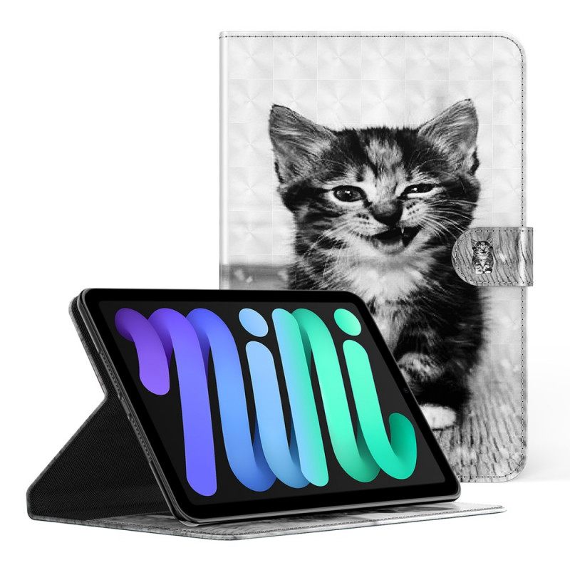 Kotelot iPad Mini 6 (2021) Faux Leather Kitten