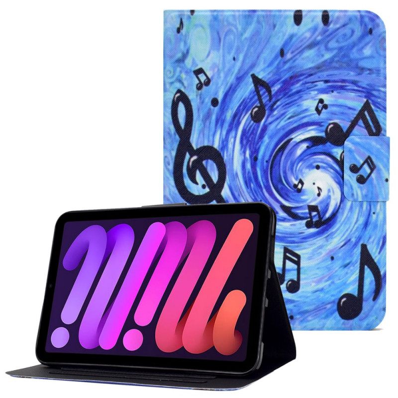 Nahkakotelo iPad Mini 6 (2021) Music Notes