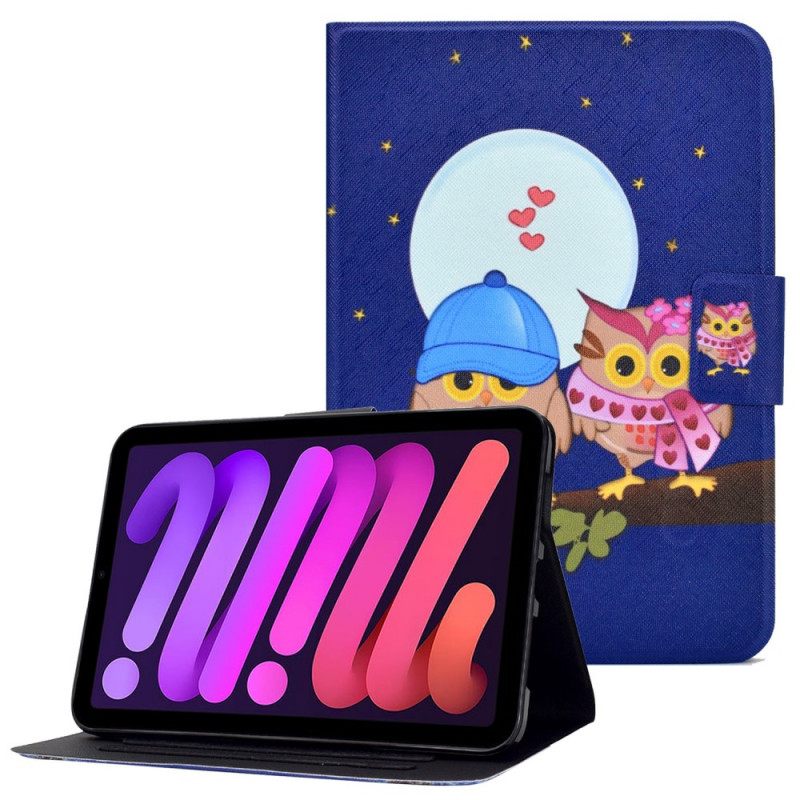 Nahkakotelo iPad Mini 6 (2021) Owls Hauskaa