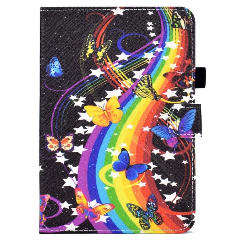 Nahkakotelo iPad Mini 6 (2021) Rainbow Butterflies