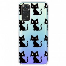 Case Xiaomi Redmi Note 11 Pro / 11 Pro 5G Useita Mustia Kissoja