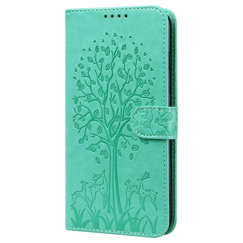 Flip Case Xiaomi Redmi Note 11 Pro / 11 Pro 5G Puu Ja Hirvi