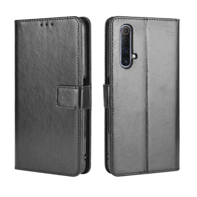 Flip Case Realme X50 Keinonahka Näyttävä