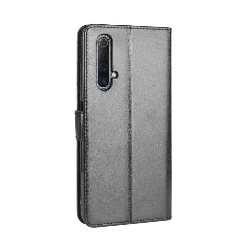 Flip Case Realme X50 Keinonahka Näyttävä