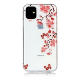 Case iPhone 11 Transparent Butterfly Branch