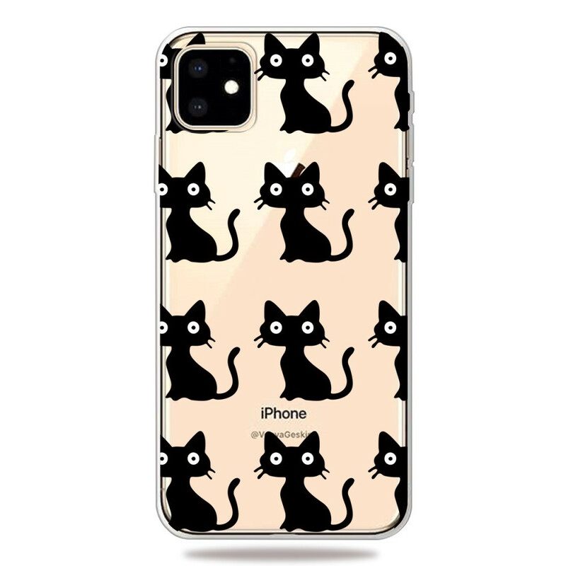 Case iPhone 11 Useita Mustia Kissoja