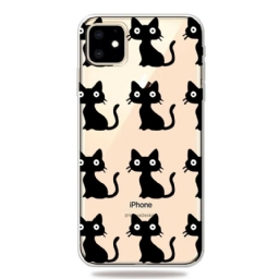 Case iPhone 11 Useita Mustia Kissoja