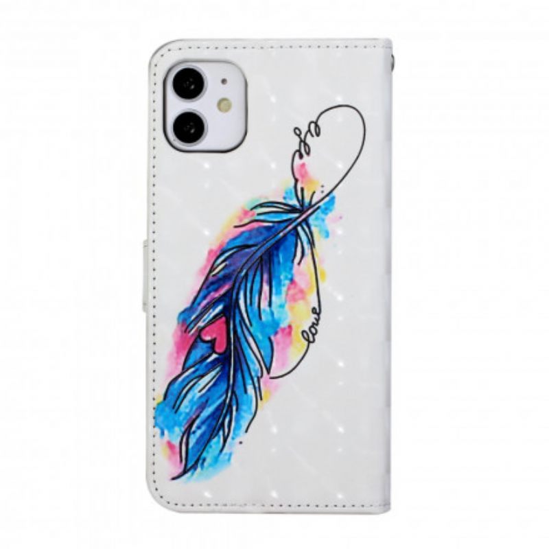 Kotelot iPhone 11 Suojaketju Kuori Feather Säädettävä Hihna